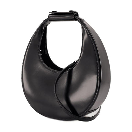 Mini Moon Handtasche - Staud - Leder - Schwarz