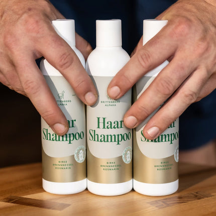 Brittenberg Alpaka - Haarshampoo - Birke - mit Keratin aus Alpakawolle
