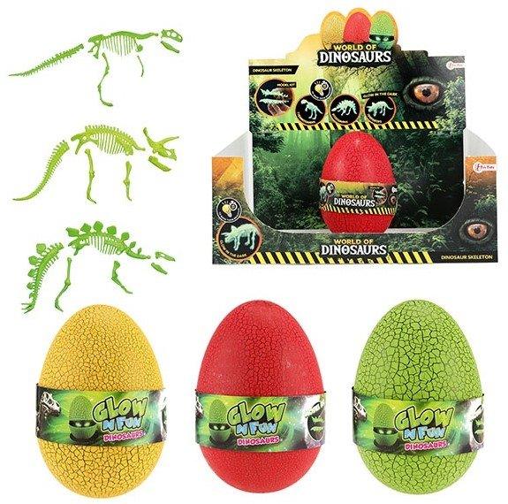Glow N Fun, im Dunkeln leuchtendes Dino-Überraschungsei