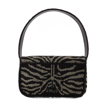 Tommy Beaded Schultertasche - Staud - Kunstleder - Schwarz