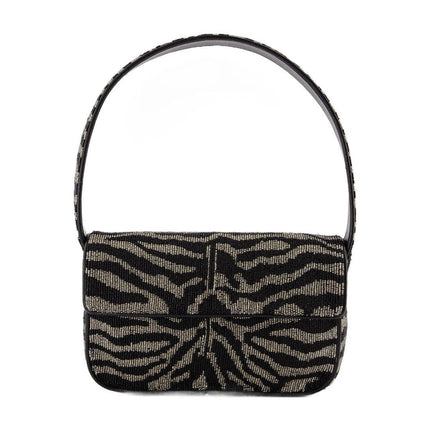 Tommy Beaded Schultertasche - Staud - Kunstleder - Schwarz