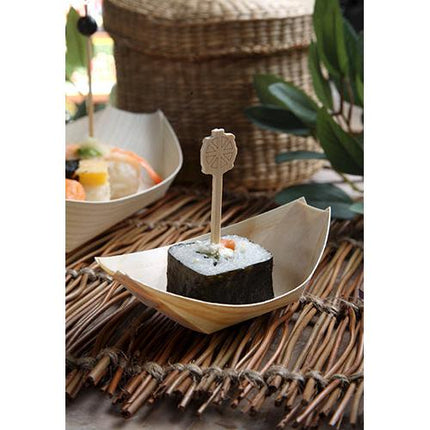 PAPSTAR 50 Fingerfood - Schalen, Holz "pure" "Schiffchen"
