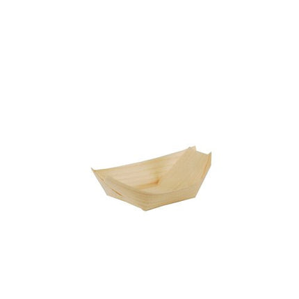 PAPSTAR 50 Fingerfood - Schalen, Holz "pure" "Schiffchen"