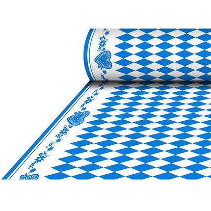 PAPSTAR Tischdecke Airlaid, stoffähnlich, Bayrisch Blau, 25 m x 1,18 m | Schrumpffolie (1 Rolle)