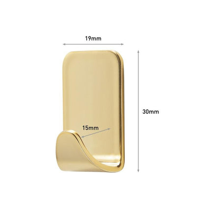 Command™ Metallhaken Größe S, Goldfarbe, 17032BR-4ES, 4 Haken, 5 Strips | Packung (1 Stück)