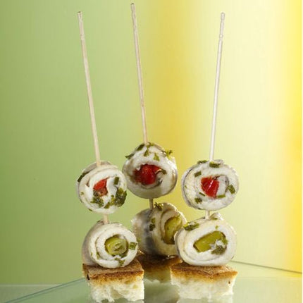 PAPSTAR Fingerfood-Picker "pure" 15 cm, gedrechselt, elegant | Papptray (500 Stück)