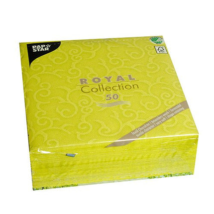 PAPSTAR 50 Servietten "ROYAL Collection" 1/4-Falz 40 x 40 cm grün