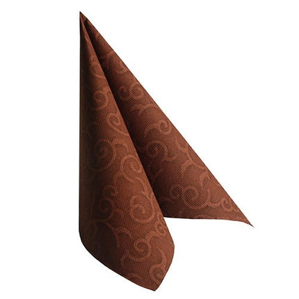 PAPSTAR 50 Servietten "ROYAL Collection" 1/4-Falz 40 x 40 cm braun