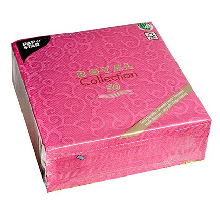 PAPSTAR 50 Servietten "ROYAL Collection" 1/4-Falz 40 x 40 cm fuchsia