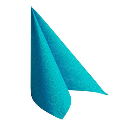 PAPSTAR 50 Servietten "ROYAL Collection" 1/4-Falz 40 x 40 cm türkis