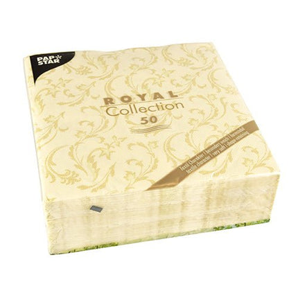 PAPSTAR 50 Servietten "ROYAL Collection" 1/4-Falz 40 x 40 cm champagner
