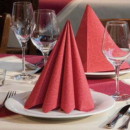 PAPSTAR 50 Servietten "ROYAL Collection" 1/4-Falz 40 x 40 cm rot