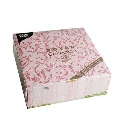 PAPSTAR 50 Servietten "ROYAL Collection" 1/4-Falz 40 x 40 cm bordeaux