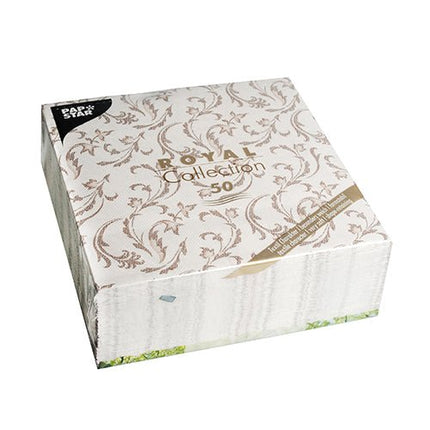 PAPSTAR 50 Servietten "ROYAL Collection" 1/4-Falz 40 x 40 cm braun
