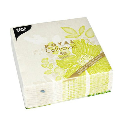 PAPSTAR 50 Servietten "ROYAL Collection" 1/4-Falz 40 x 40 cm grün