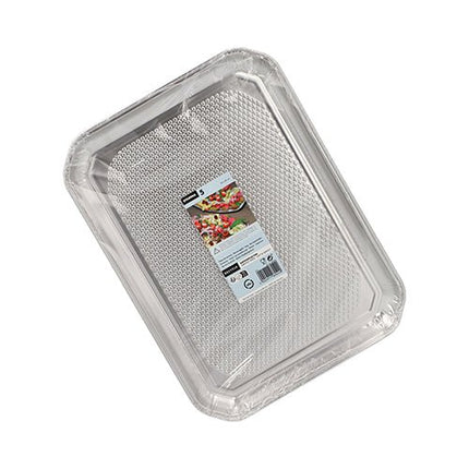 Starpak 5 Servierplatten, Alu eckig 35 cm x 26 cm | Schrumpffolie (5 Stück)