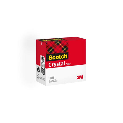 Scotch® Crystal Klebeband, transparent, 1 Rolle, 19 mm x 33 m
