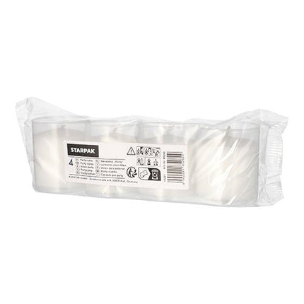 Starpak 4 Partylichte Ø 5 cm · 6,5 cm transparent | Folie (4 Stück)