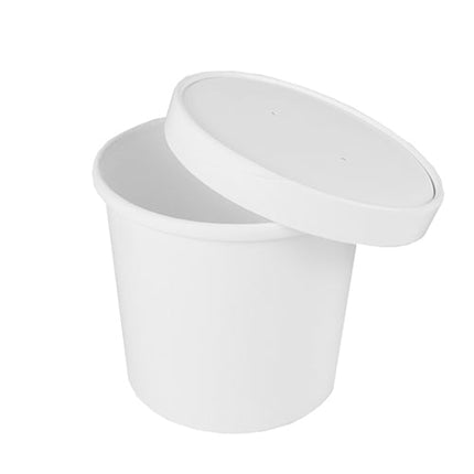 Starpak 50 Suppenbecher, Pappe "To Go" rund weiss