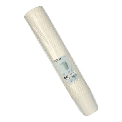 Starpak 50 Suppenbecher, Pappe "To Go" rund weiss