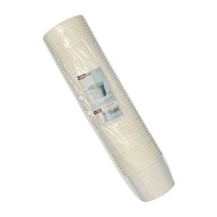 Starpak 50 Suppenbecher, Pappe "To Go" rund weiss