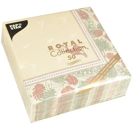 PAPSTAR 50 Servietten "ROYAL Collection" 1/4-Falz 40 x 40 cm Design