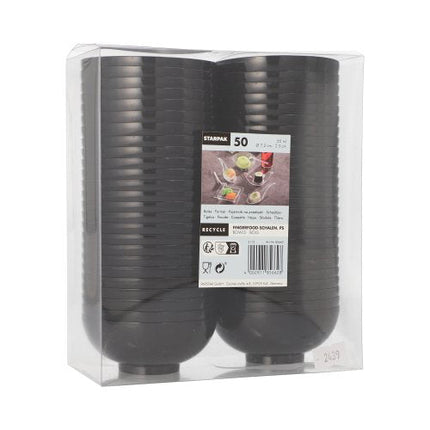 PAPSTAR 50 Fingerfood - Schalen, PS schwarz