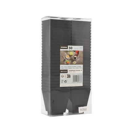 PAPSTAR 50 Fingerfood - Schalen, PS schwarz