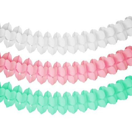 PAPSTAR Girlande Papier, Ø 16 cm, farbig sortiert "Pastel" | Beutel (1 Stück)