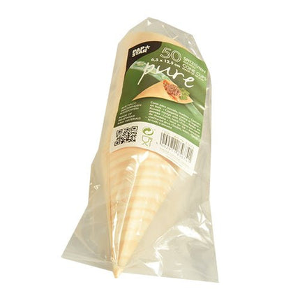 PAPSTAR 50 Fingerfood - Spitztüten, Holz "pure"