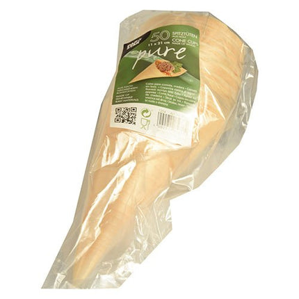 PAPSTAR 50 Fingerfood - Spitztüten, Holz "pure"