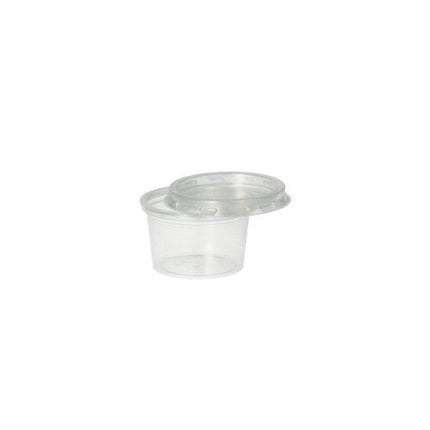 Starpak 50 Deckel für Portionsbecher, PP rund Ø 4,6 cm transparent | Folie (50 Stück)