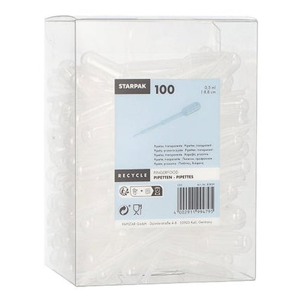 Starpak 100 Pipetten, PE transparent