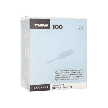 Starpak 100 Pipetten, PE transparent