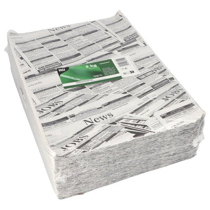 PAPSTAR 5 Einschlagpapiere, 3cm x 2cm "Newsprint"