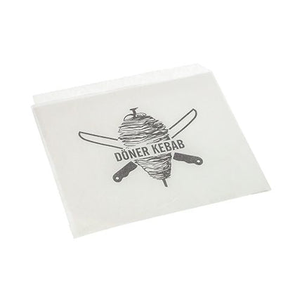 PAPSTAR Döner-Kebab-Tüten, Pergament-Ersatz, 16x16 cm, fettdicht | Schrumpffolie (1000 Stück)