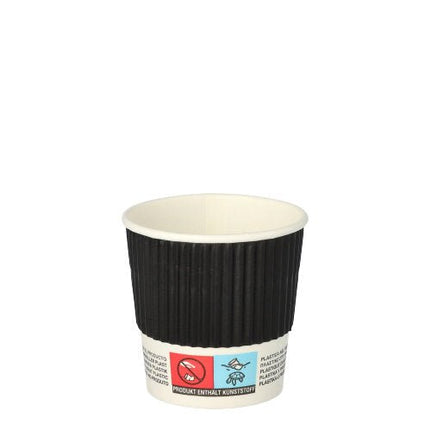 Starpak 25 Trinkbecher, Pappe "To Go" Ripple Wall