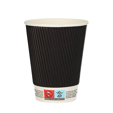 Starpak 25 Trinkbecher, Pappe "To Go" Ripple Wall