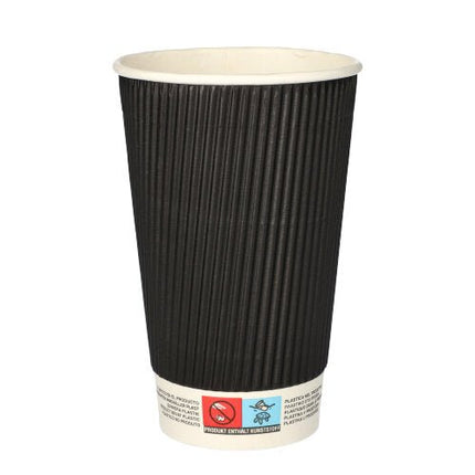 Starpak 25 Trinkbecher, Pappe "To Go" Ripple Wall