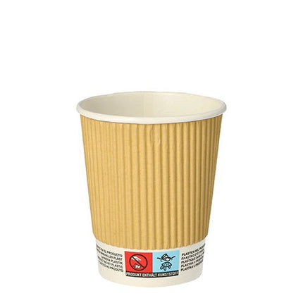 PAPSTAR 25 Trinkbecher, Pappe "To Go" Ripple Wall