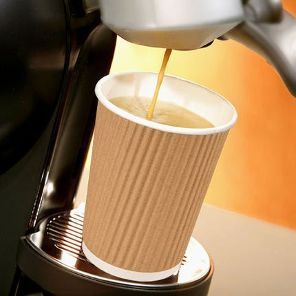 PAPSTAR 25 Trinkbecher, Pappe "To Go" Ripple Wall