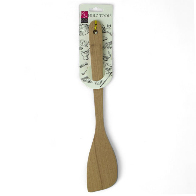 Kaya Home Reislöffel – schräg geformt, ergonomisch, holzschonend für Antihaft & Emaille