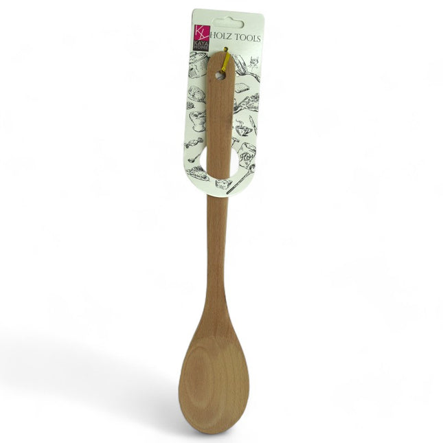 Kaya Home Holz-Suppenlöffel – ergonomisch, schonend für Töpfe & Pfannen, naturbelassen