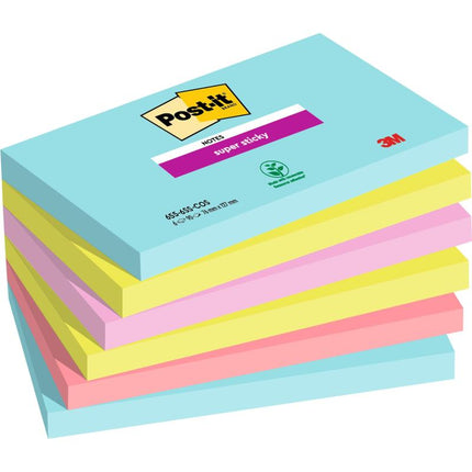 Post-it® Super Sticky Notes, 76 mm x 127 mm, 90 Blatt/Block, 100% PEFC