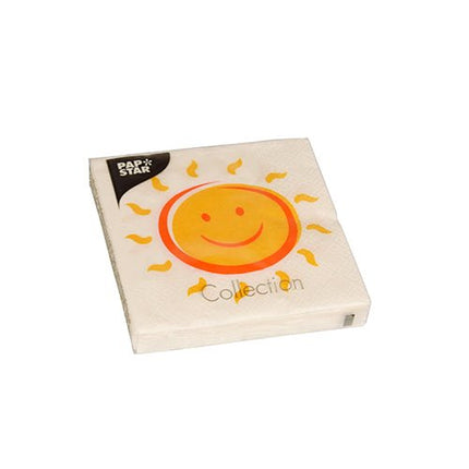 PAPSTAR 20 Servietten, 25 cm x 25 cm 3-lagig 1/4-Falz