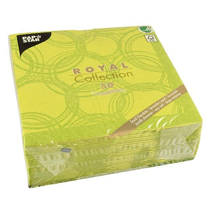 PAPSTAR 50 Servietten "ROYAL Collection" 1/4-Falz 40 x 40 cm grün