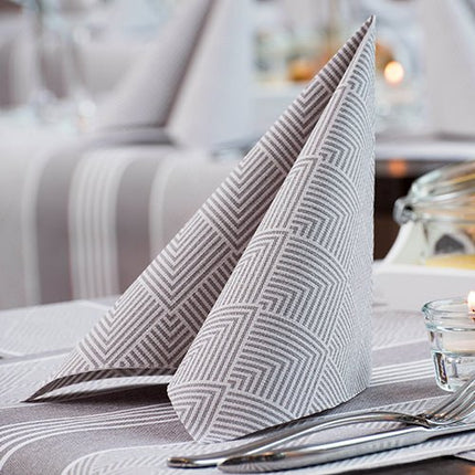 PAPSTAR 50 Servietten "ROYAL Collection" 1/4-Falz 40 x 40 cm grau