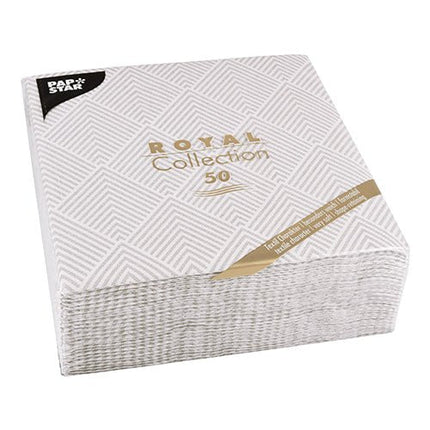 PAPSTAR 50 Servietten "ROYAL Collection" 1/4-Falz 40 x 40 cm grau