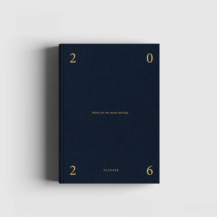 Cozy Publishing - Gemütlicher Planer 2026 | Nachthimmel – „Ziele nach dem Mond, Liebling“ | Kalender