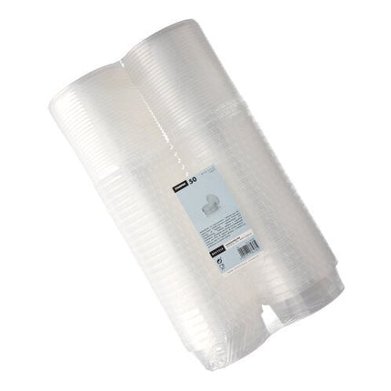 Starpak 50 Feinkostbecher, PP transparent mit Originalitätsverschluss rund